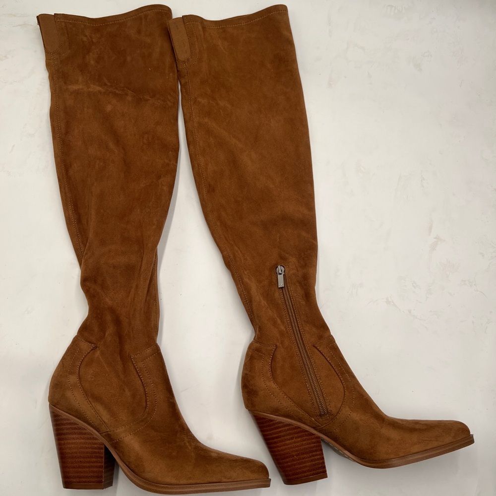 Marc Fisher Brown Suede Over-the-Knee Boots 5.5M